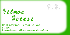 vilmos hetesi business card